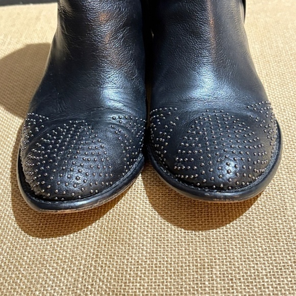 Donald Pliner Women Pronto Leather Ankle Bootie Sz 6.5 Pullon Western City Rodeo - Picture 2 of 10